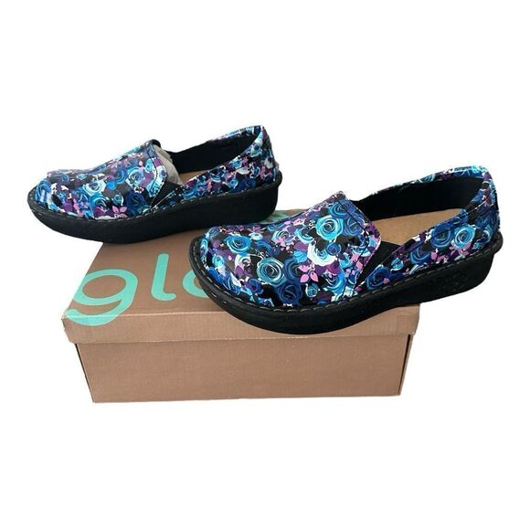 Glolily Jenny Blue Rose Floral Mary Jane Clog Shoe Women’s Size 9 - Picture 4 of 9